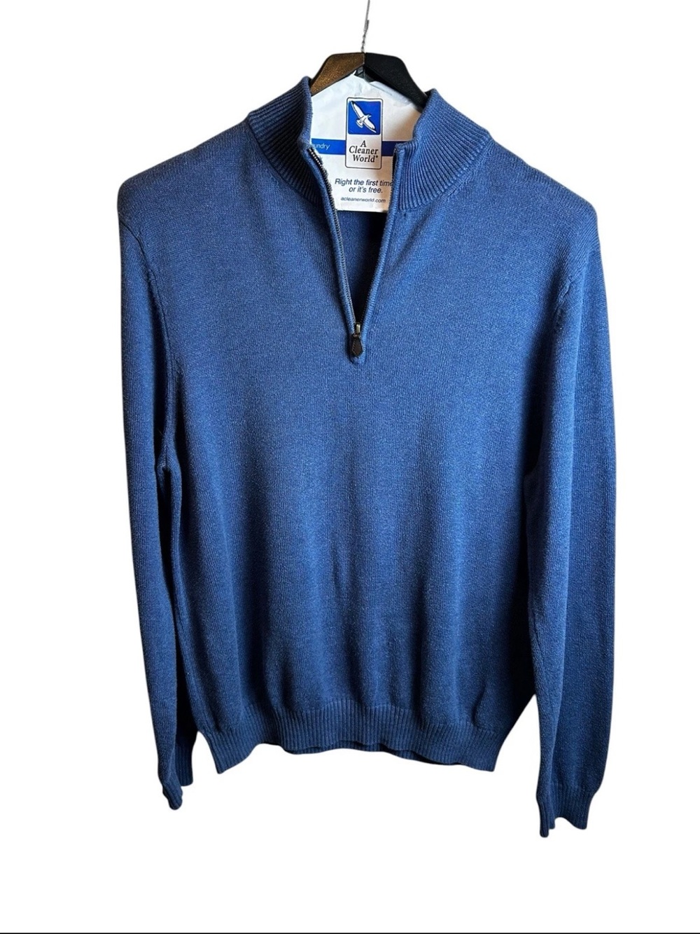 Brooks Brothers 346 Men’s Large Blue Supima Cotton 1/4 Zip